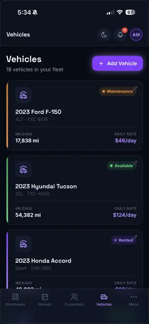 Voyura: Rental Fleet Manager screenshot 2