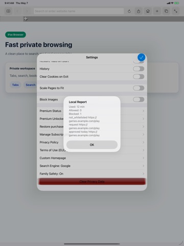 iFox Browser iPad screenshot