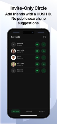 Hush: Private Calls iPhone screenshot