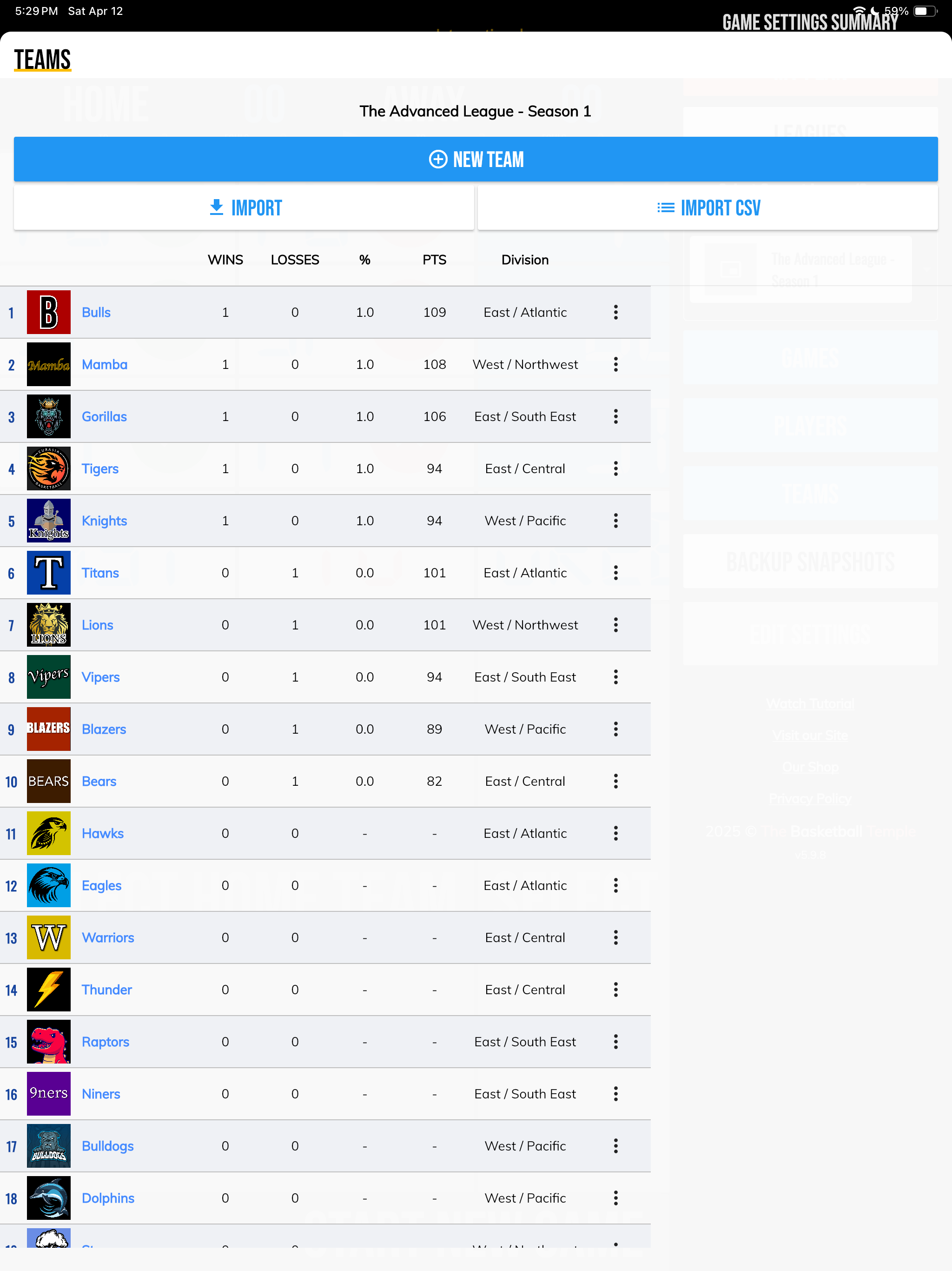 BT Basketball Stats