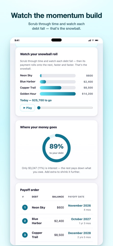 My Snowball: Debt-Free planner screenshot 5