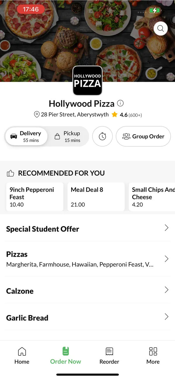 Screenshot #2 pour Hollywood Pizza ABERYSTWYTH.