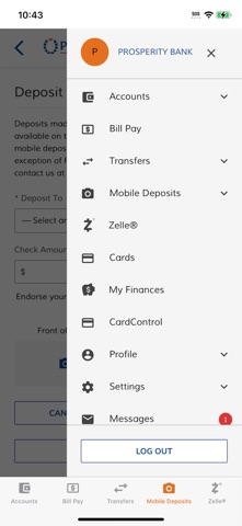 Prosperity Mobile Banking screenshot