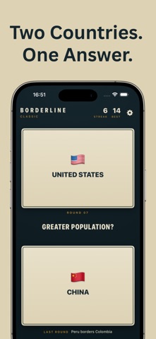 Borderline: Geography Quiz iPhone screenshot