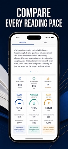 Reading Time Word Counter iPhone screenshot