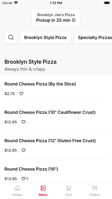 Screenshot 2 of Brooklyn Joe's Pizza App