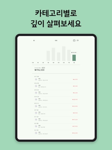 초록가계부 - 공유가계부·여행가계부·수기 가계부 위젯 iPad screenshot 7