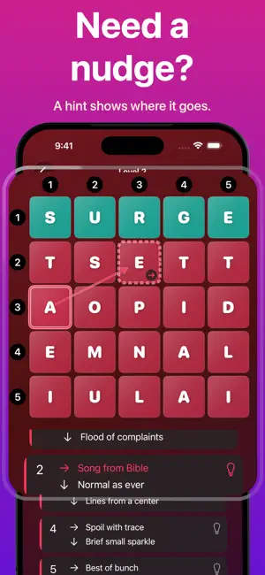 Word Slide Puzzle: FiveByFive screenshot 3