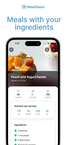 MealVision - AI Meal Planner iPhone screenshot
