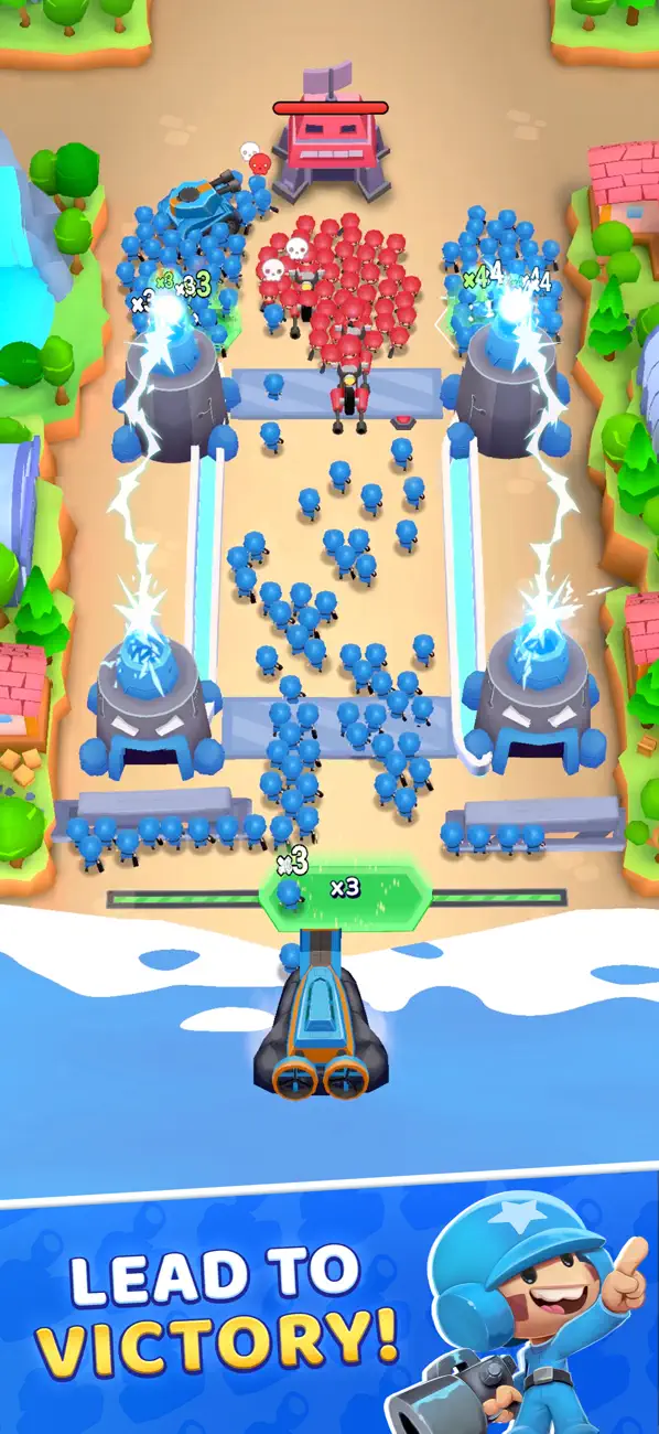 Grunt Rush: Battle & Conquer iOS Mod IPA screenshot 1 - iOS game interface