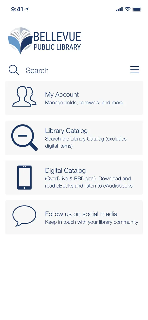 Screenshot #1 pour Bellevue Public Library