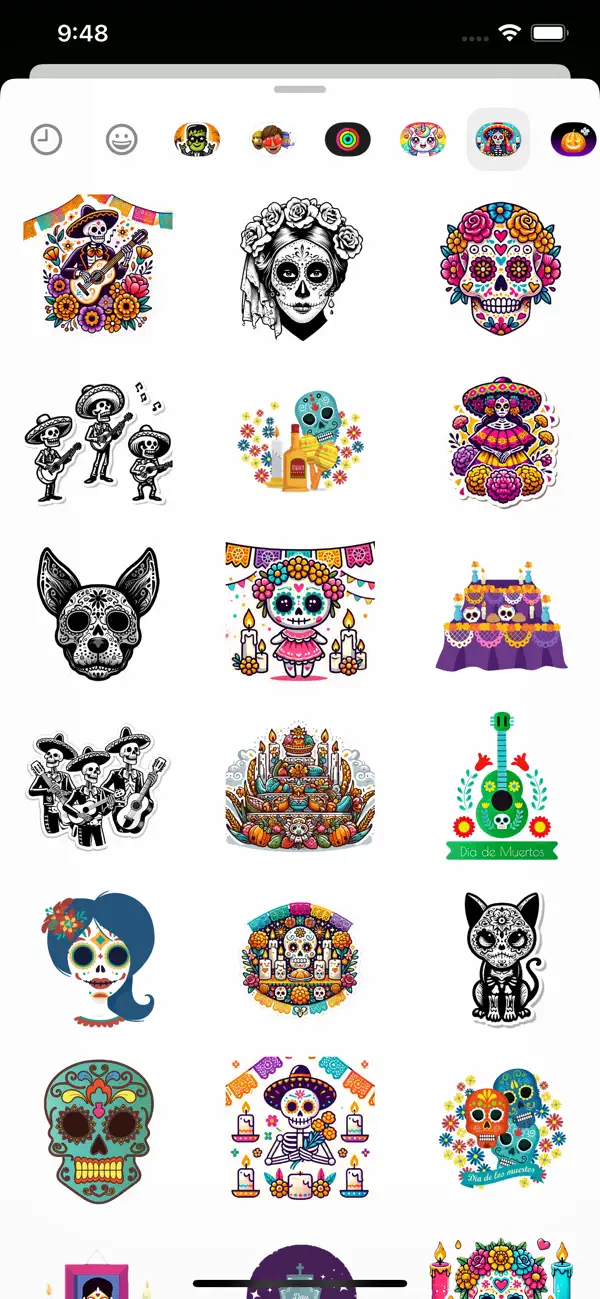 Screenshot #1 pour Dia de Muertos Stickers