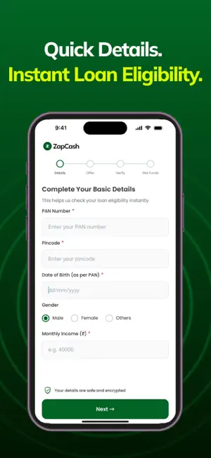Zapcash - Quick Loans iPhone screenshot 2