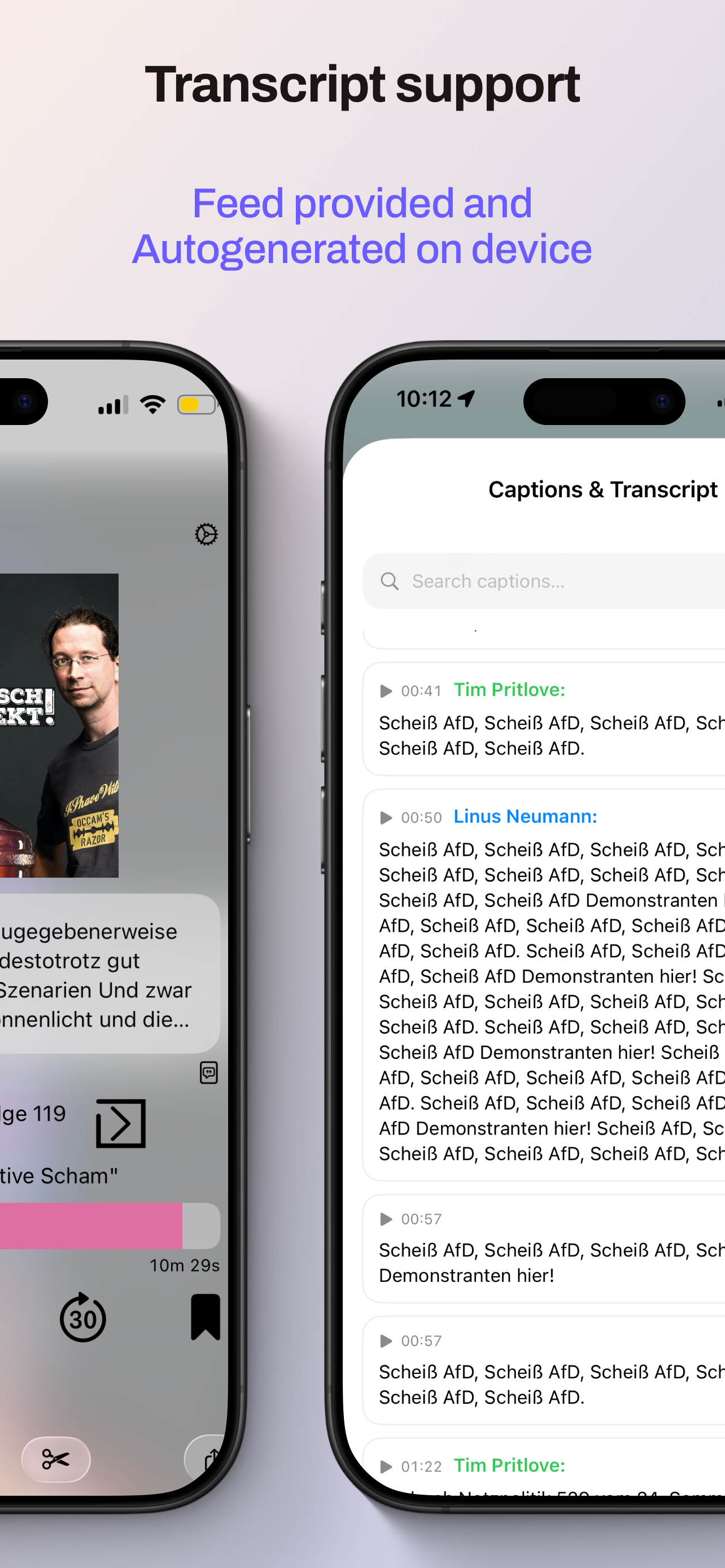 Up Next - Podcast client
