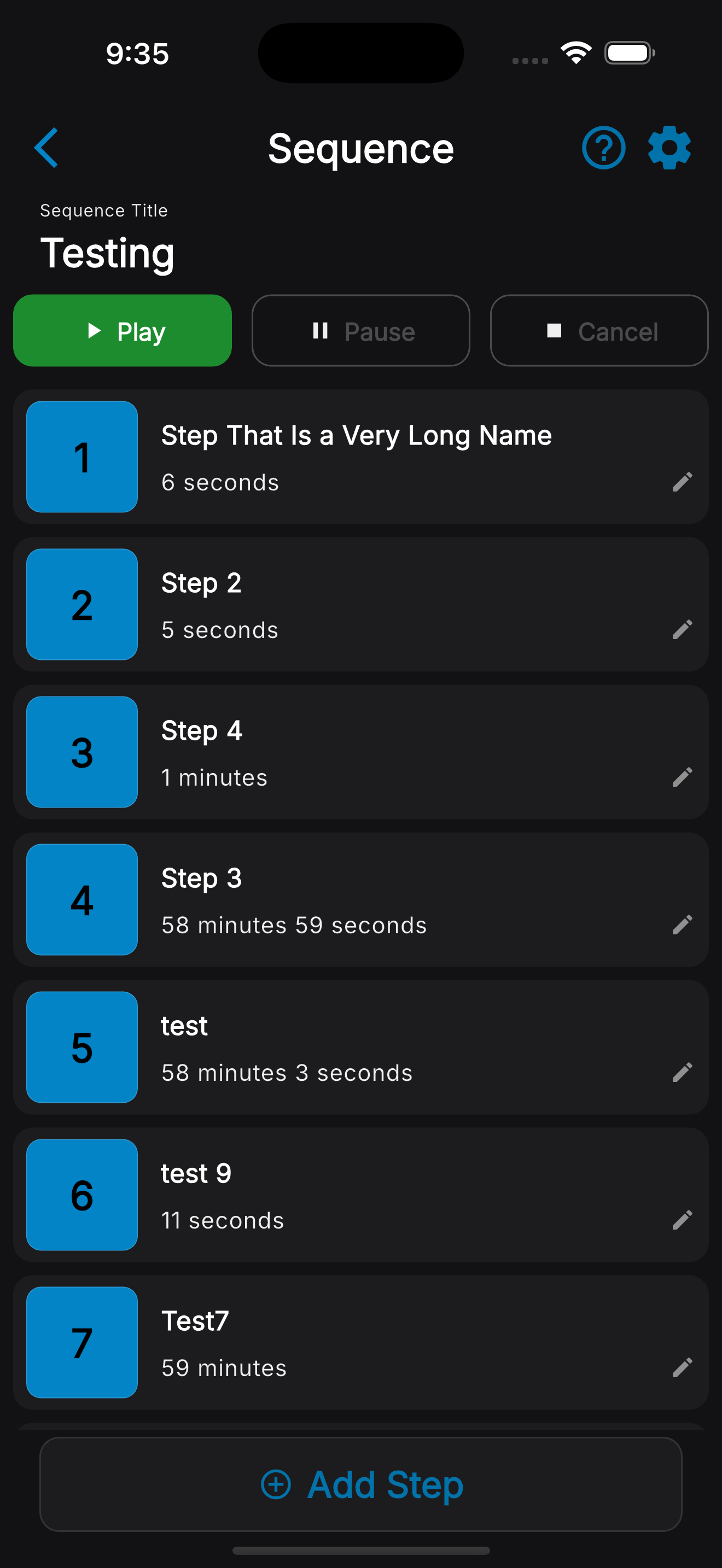 Sequences Timer