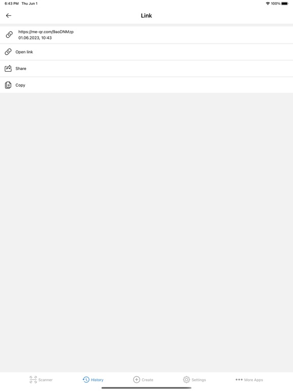 QR Code Reader + Barcode App iPad screenshot 4 - Utilities app