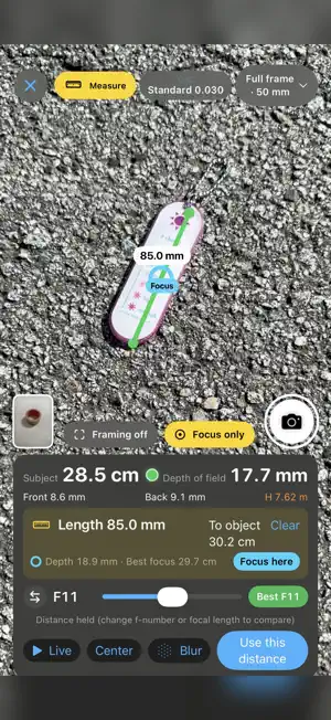 DoFzone: Depth of Field Calc screenshot 3