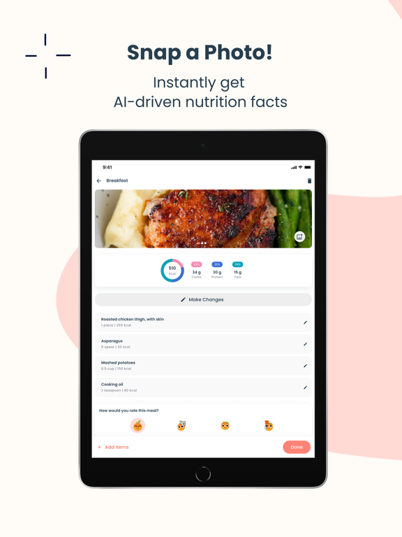 Nutrition Tracker: NutriCoach iPad screenshot 4 - Health & Fitness app