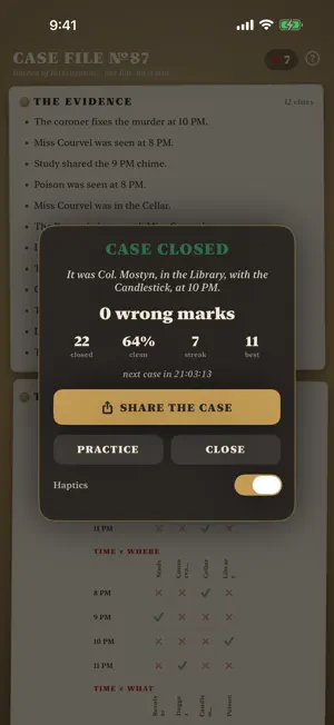 Alibi Daily Logic Grid screenshot 4