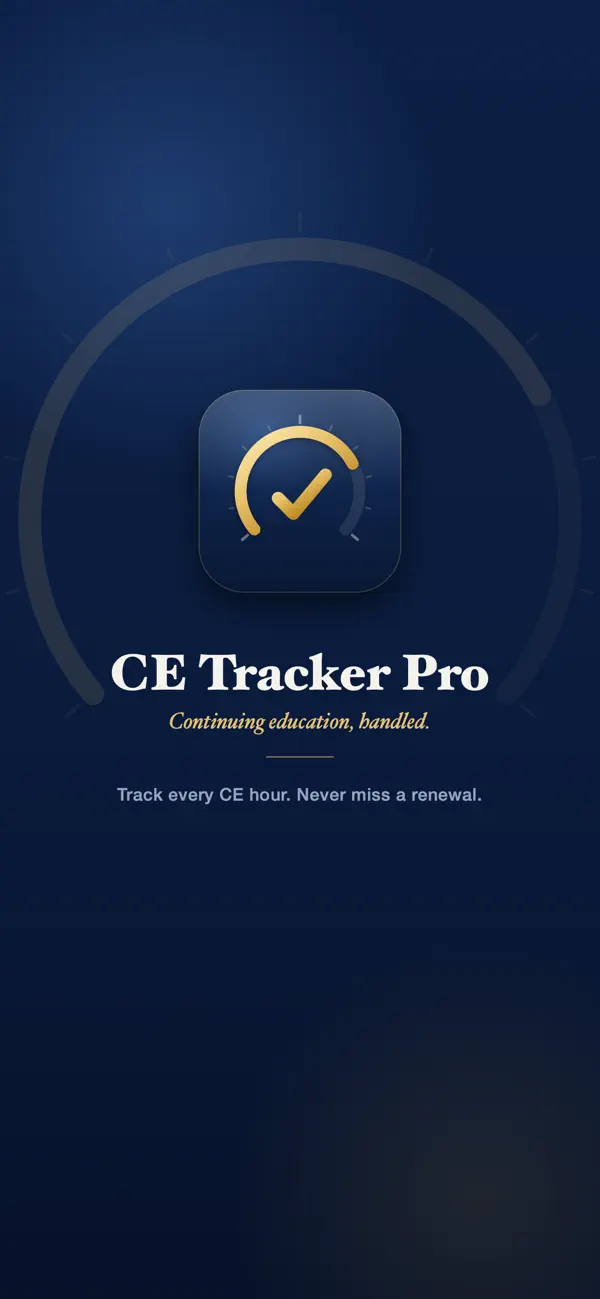 Screenshot #1 pour CE Tracker Pro: Hours & CPE