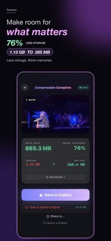 Squeezy: Video Compressor iPhone screenshot
