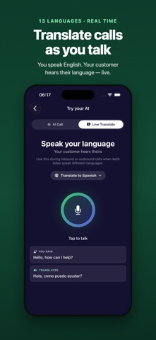Solvea AI Business Phone iPhone screenshot