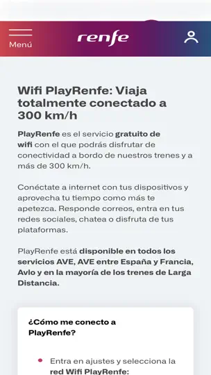 Captura de pantalla de PlayRenfe en iPhone 3