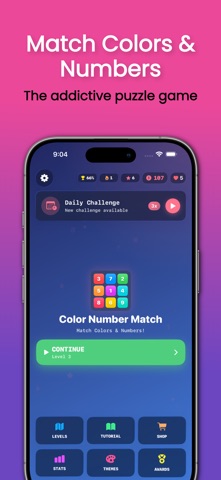 Color Number Match iPhone screenshot