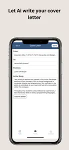 Cover Letter Creator: CV maker screenshot #2 for iPhone