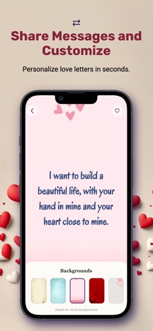 Love Letters & Messages iPhone screenshot