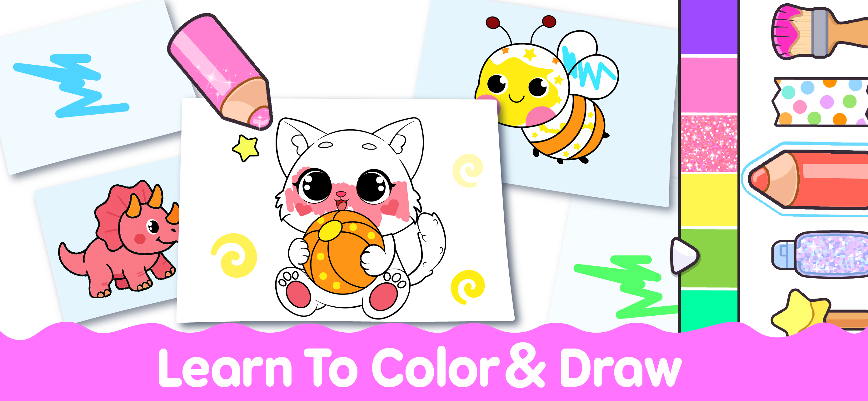 Glitter Coloring book for Kids screenshot 4