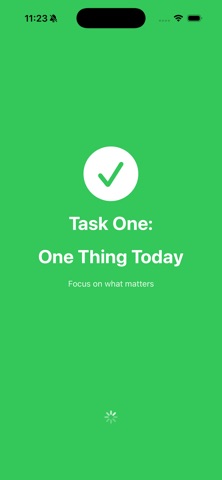 Task One: One Thing Today Screenshot 1 of 4