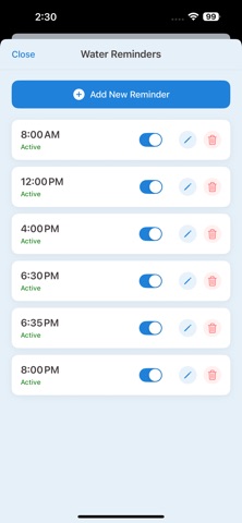 Water Reminder Tracker Screenshot 3 of 3