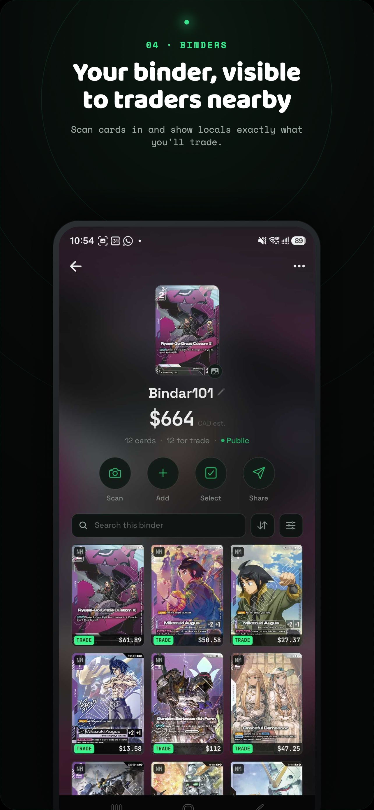 Bindar: Trade Cards Locally screenshot 4