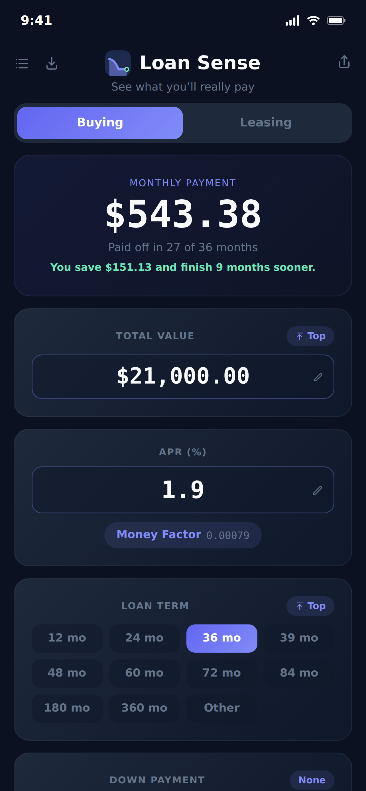 Loan Sense screenshot 3