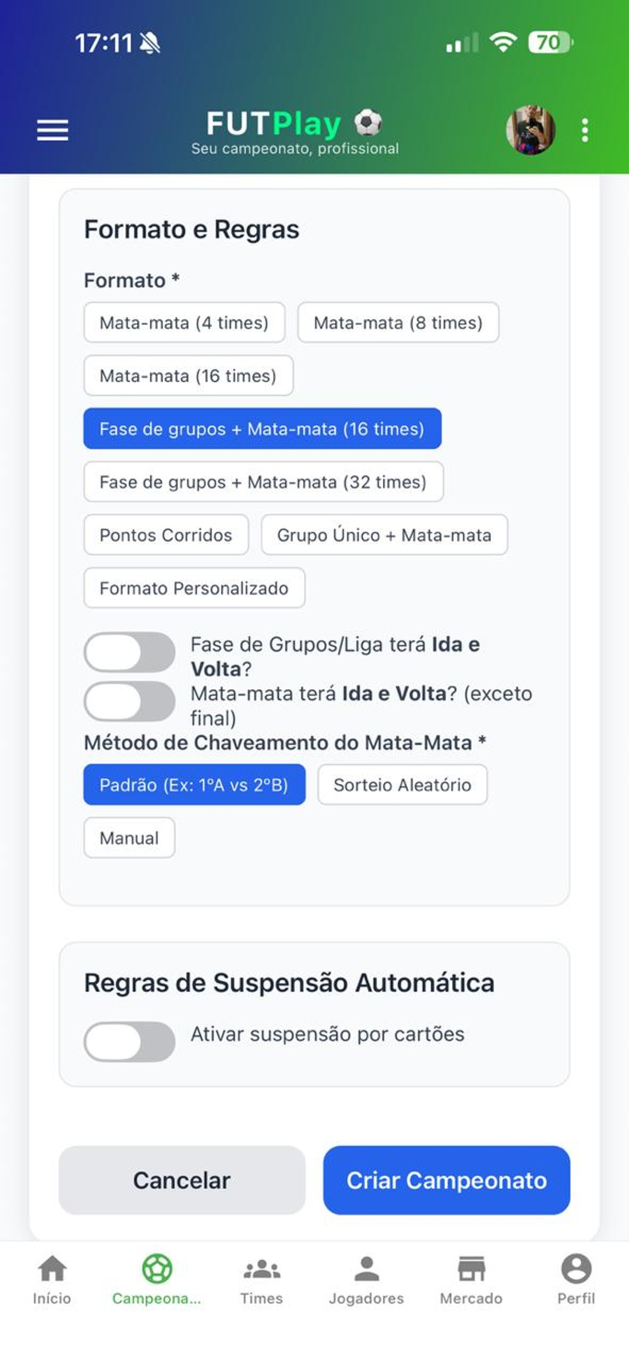 FutPlay: Gestão de Campeonatos screenshot 3