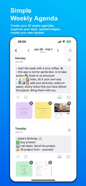 WeekPad: Weekly Agenda Planner 截图