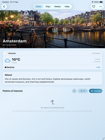 Travel Planner AI iPad screenshot