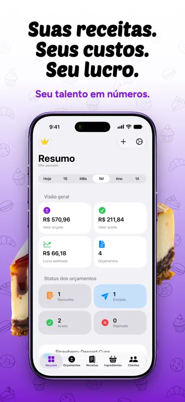Pastri: Custos de receitas screenshot 1 of 7
