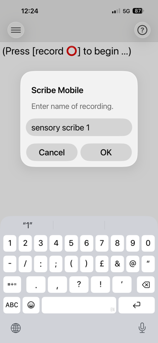 Sensory Scribe Screenshot 4 of 9