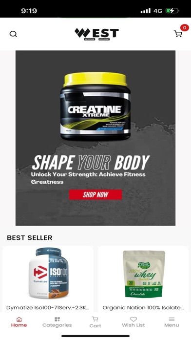 WEST NUTRITION SUPPLEMENT Screenshot