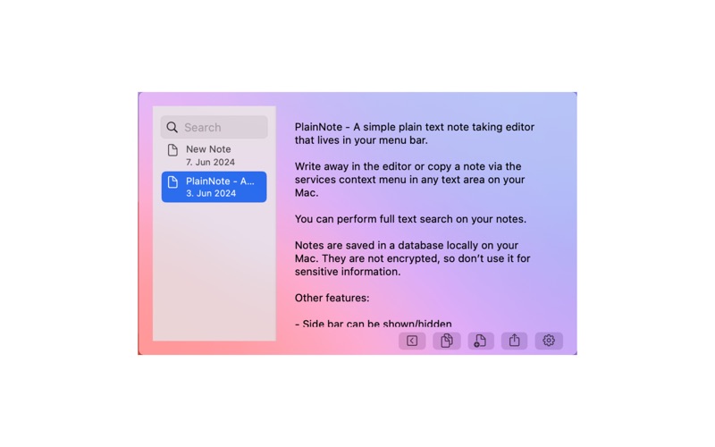 PlainNote app screenshot 2