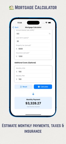 Mortgage Calculator All-in-One iPhone screenshot