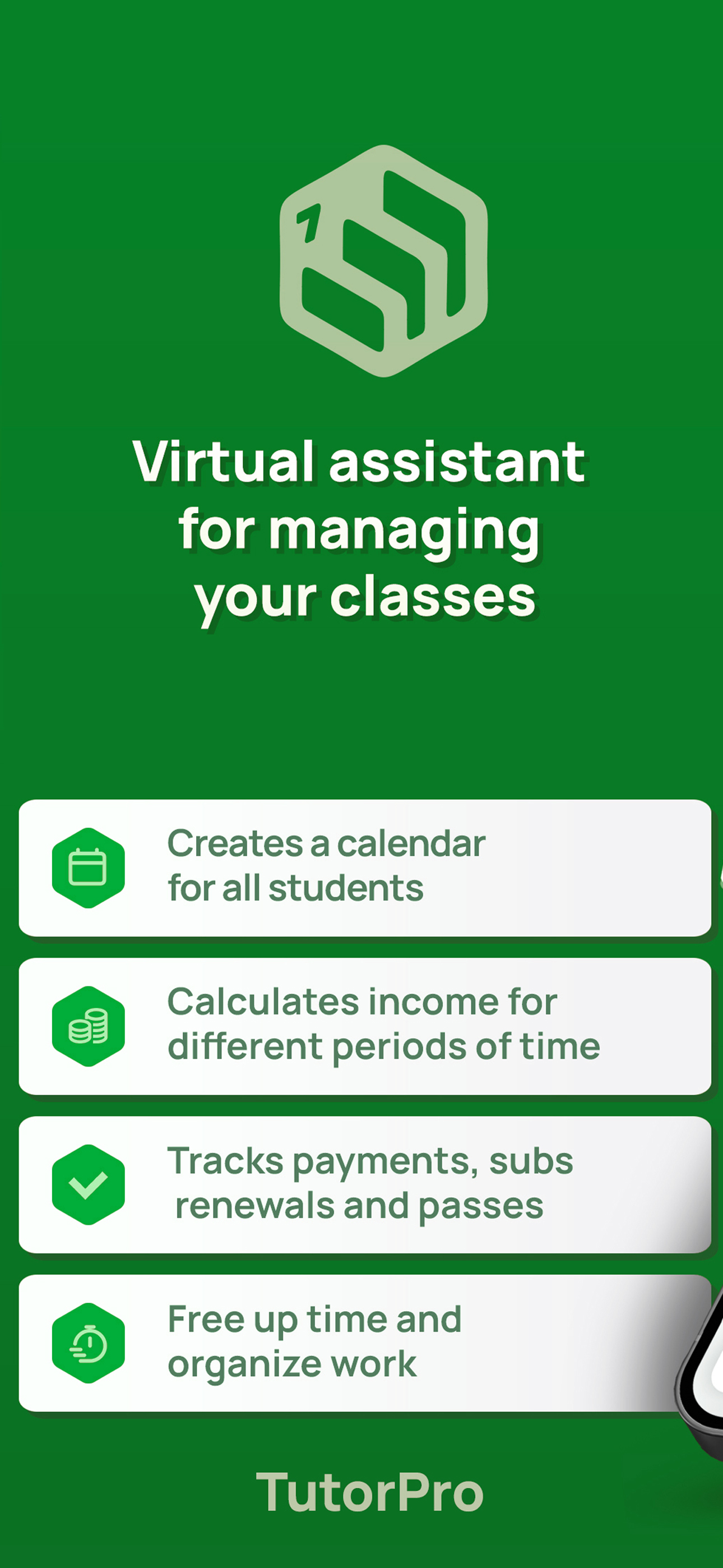 Tutor Pro calendar for teacher