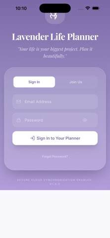 Lavender Life Planner screenshot