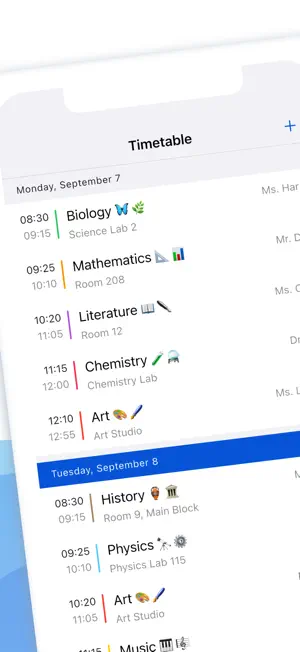 Weeklie: Class Timetable screenshot 1