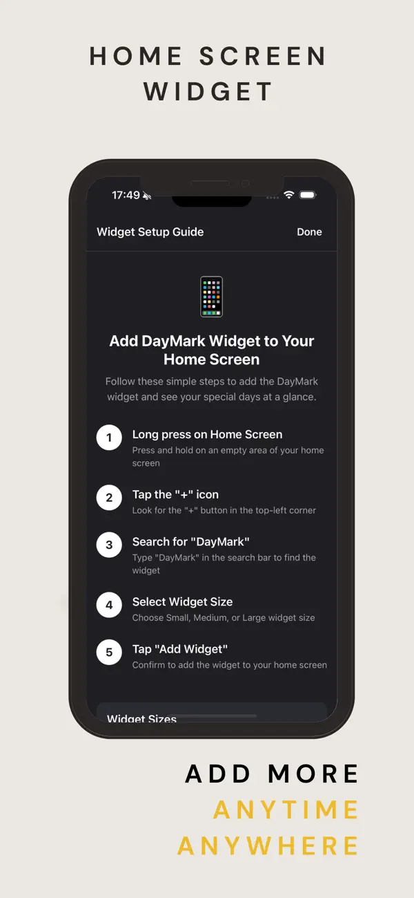 #3. DayMark: Countdown Widget (iOS) بواسطة: CAGATAY ACABEY