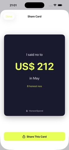 HonestSpend: No-Spend Budget iPhone screenshot