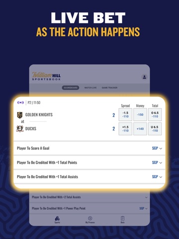 William Hill Nevada iPad screenshot