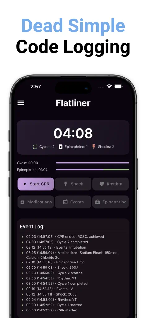 Flatliner - Code blue recorder - Medical App | MWM